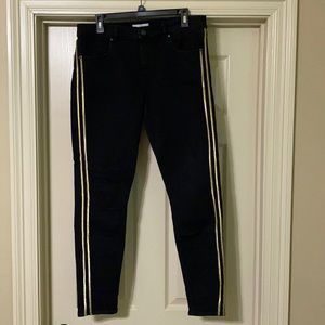 Black and Gold Loft Skinny Jeans Size31/12